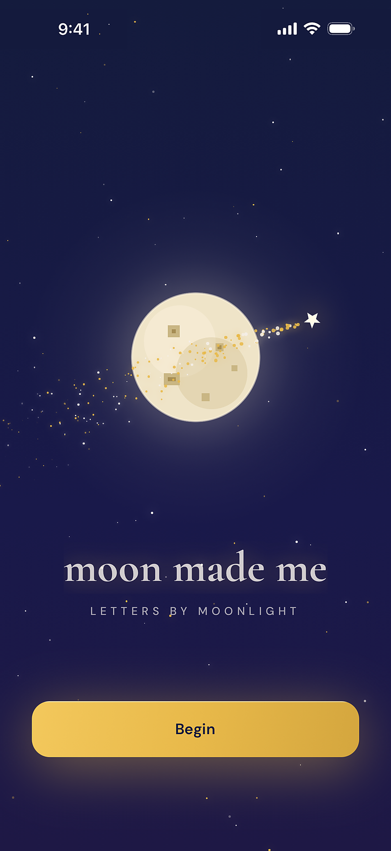 Welcome screen