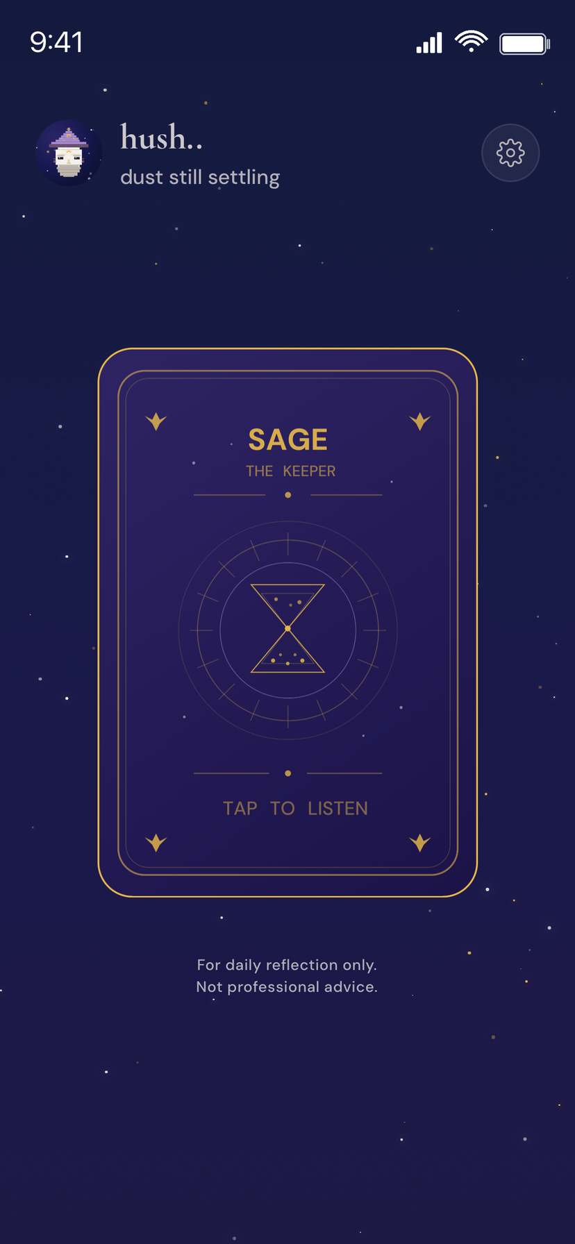 Today's card, before the reveal